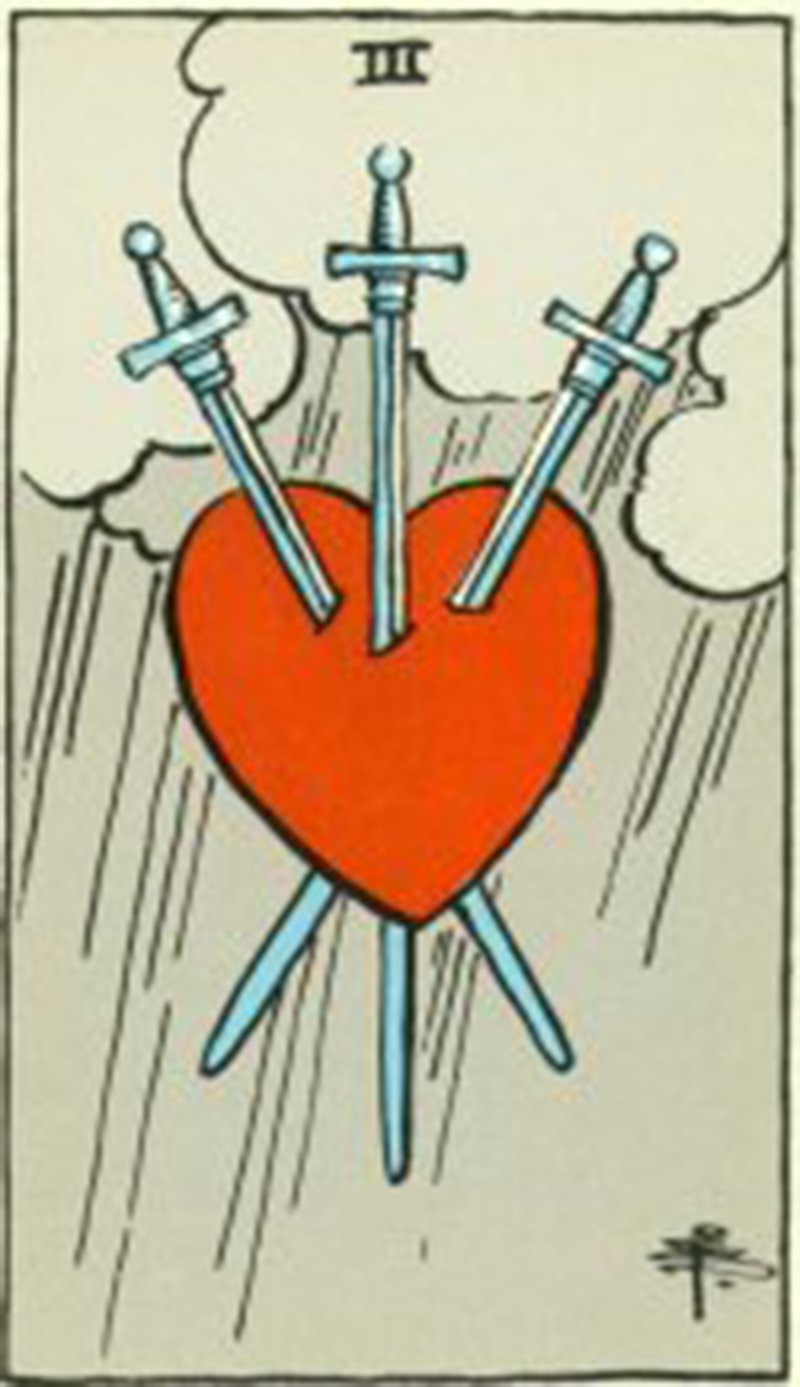  Tarot Card Three of Swords