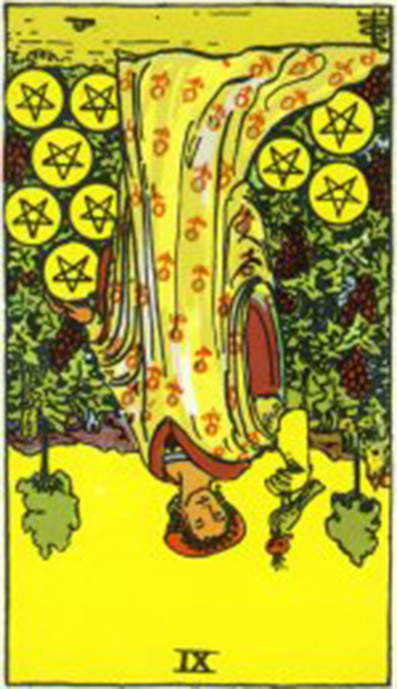 Tarot Card: Nine of Pentacles Reversed